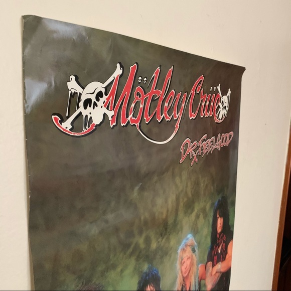 Vintage 1989 Motley Crue Dr. Feelgood Vintage Poster 30” x 20” - Picture 5 of 8